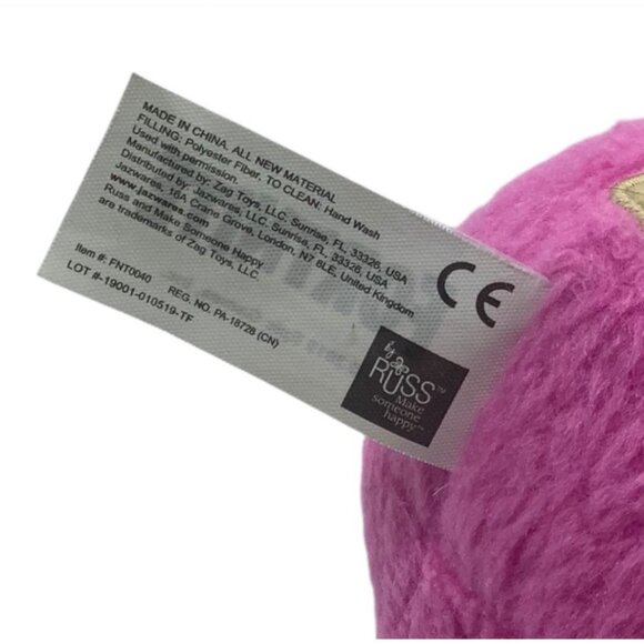 Fortnite Cuddle Team Leader Plush Pink Bear Head Epic Games 6" Russ - Picture 5 of 7